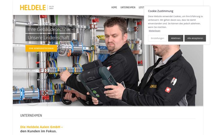 Snímek obrazovky heldele-aalen.de