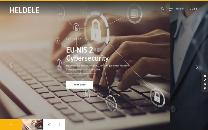 Screenshot of heldele.de