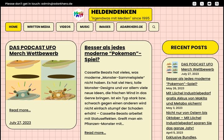 Screenshot of heldendenken.de