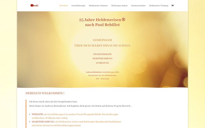 Screenshot of heldenreise.com