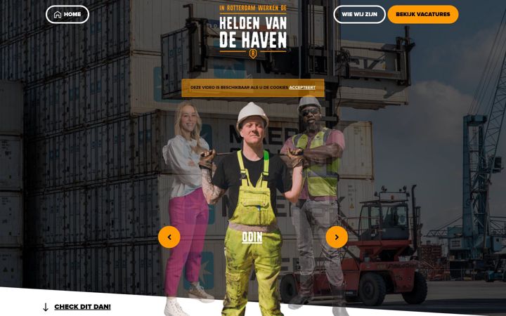 Screenshot of heldenvandehaven.nl