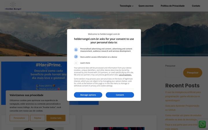 Screenshot of helderrangel.com.br