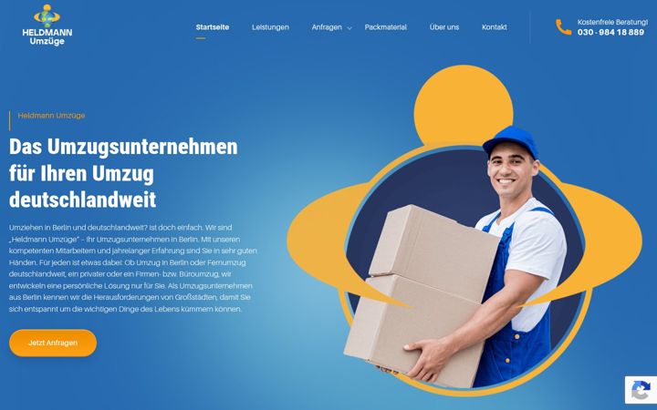 Screenshot of heldmann-umzug.de