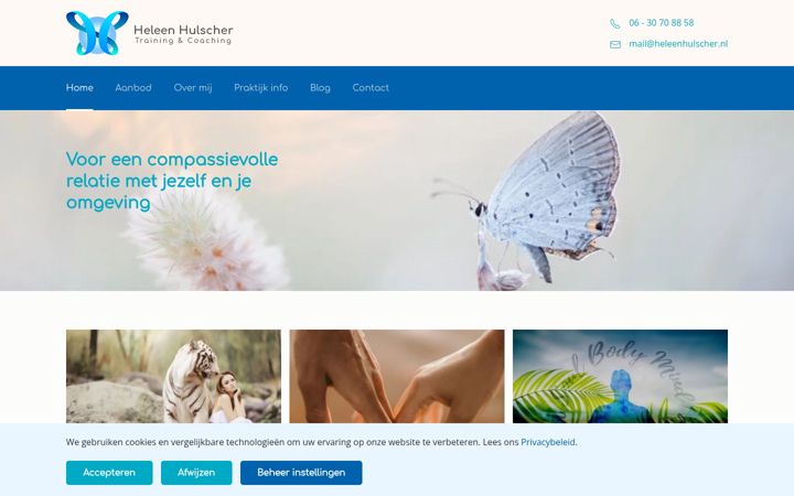 Screenshot of heleenhulscher.nl