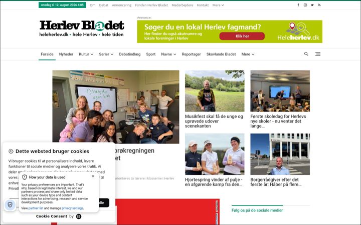 Screenshot of heleherlev.dk