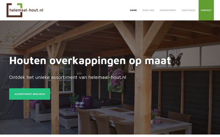 Captură de ecran a helemaal-hout.nl
