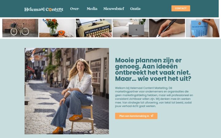 Snímek obrazovky helemaalcontentmarketing.com