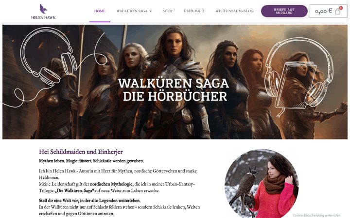Ekrānuzņēmums no helen-hawk.de