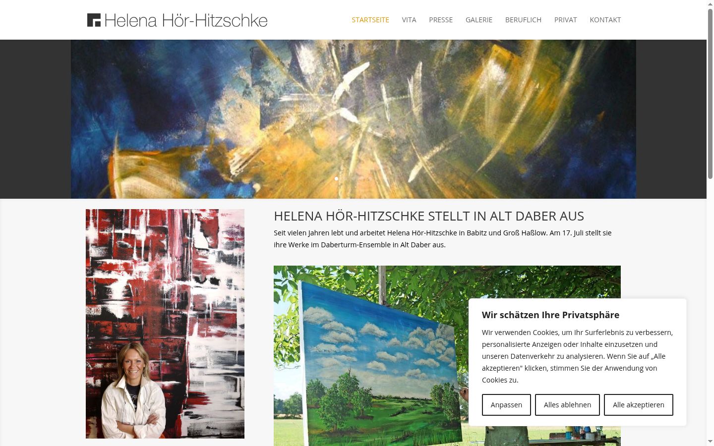 Ekrānuzņēmums ar piekrišanas baneri, kas tika rādīts pirms jebkādas mijiedarbības