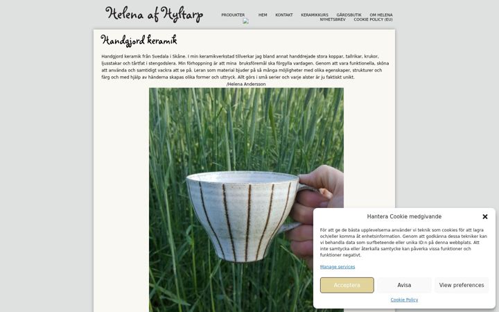 Screenshot of helenaafhyltarp.se