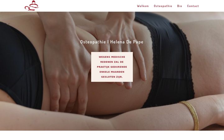 Screenshot of helenadepape.be