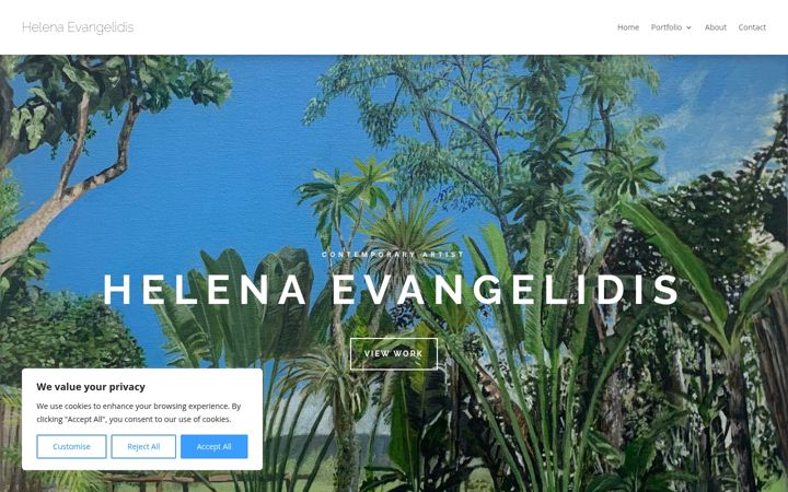 Screenshot of helenaevangelidis.com
