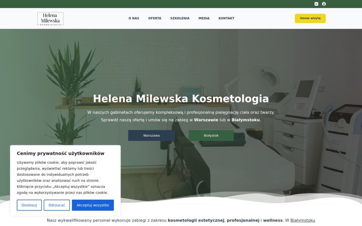 Screenshot of helenamilewska.pl