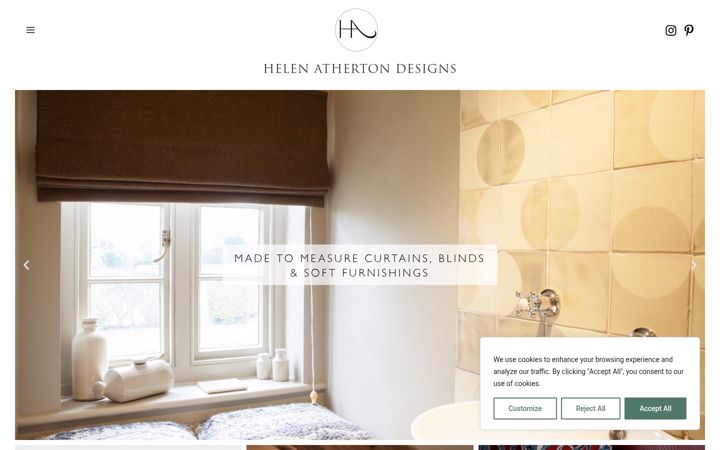 Screenshot of helenatherton.co.uk