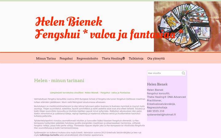Screenshot of helenbienek.fi