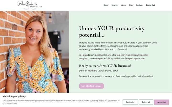 Screenshot of helenbrush.co.uk