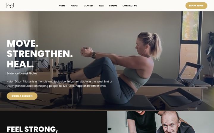 Screenshot of helendixonpilates.co.uk