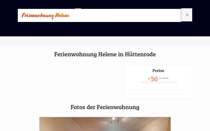 Screenshot of helene-ferienwohnung.de