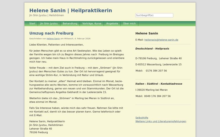 Screenshot of helene-sanin.de