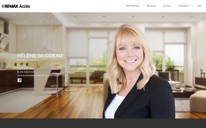 Screenshot of helenebilodeau.com