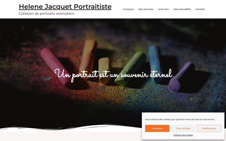 Screenshot of helenejacquet.com