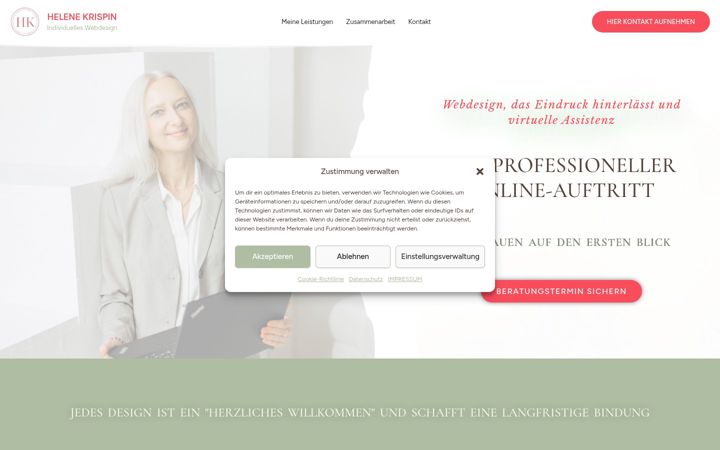 Screenshot ta' helenekrispin-virtualdesign.de