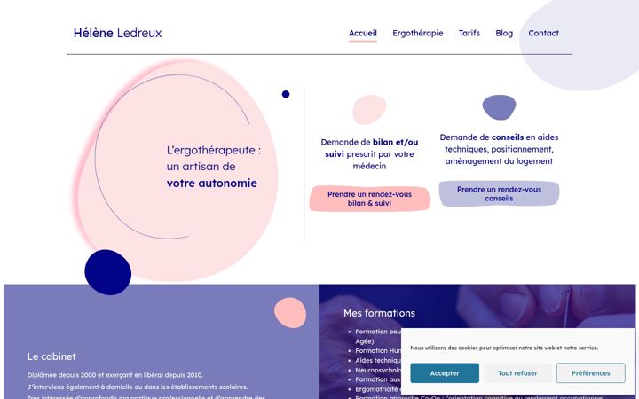 Screenshot of heleneledreux-ergotherapeute.fr