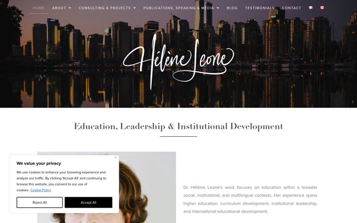 Screenshot of heleneleone.com