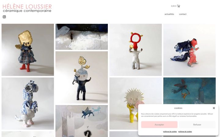 Screenshot of heleneloussier.com