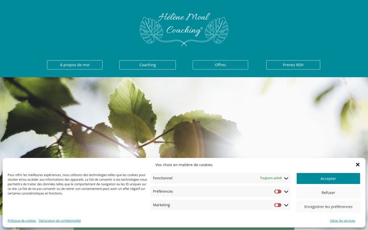 Screenshot of helenemoal-coaching.com