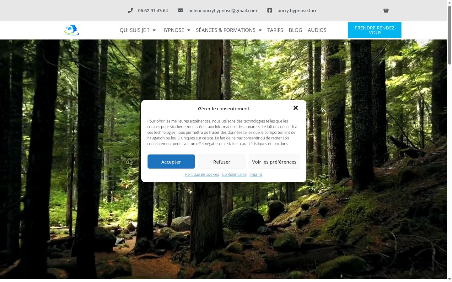 Snimka zaslona bannera za privolu prikazanog prije bilo kakve interakcije