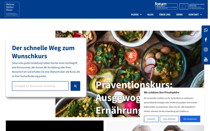 Screenshot ta' heleneweberhaus.de