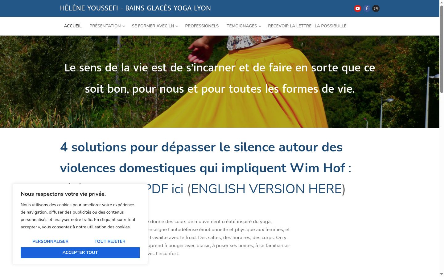 Screenshot tal-banner tal-kunsens muri qabel kwalunkwe interazzjoni