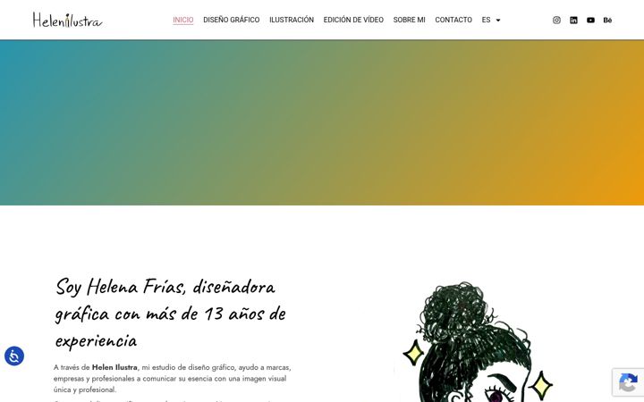 Screenshot of helenilustra.com