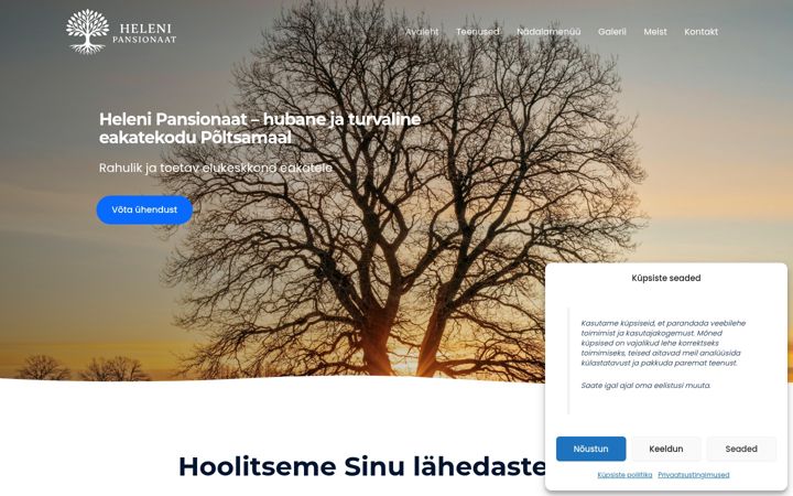 Screenshot of helenipansionaat.ee