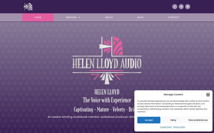 Screenshot of helenlloydaudio.com