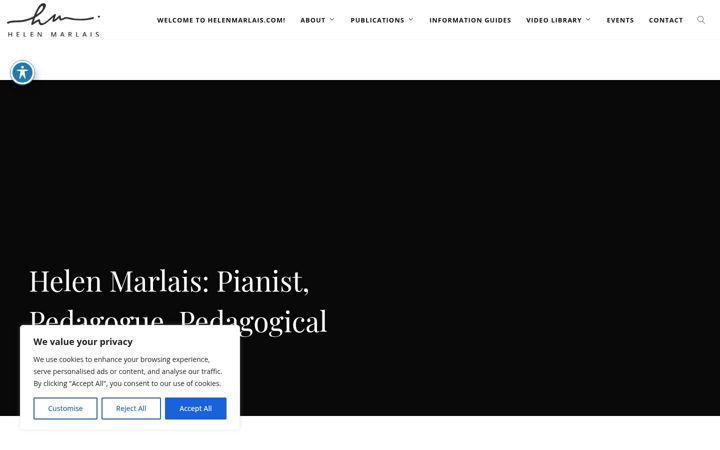 Screenshot of helenmarlais.com