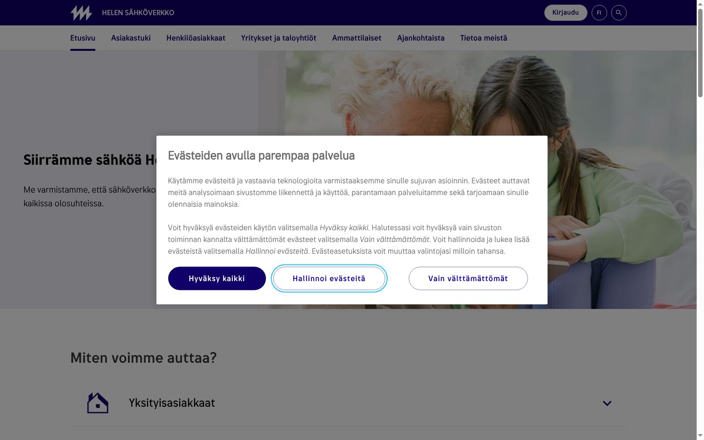 Snímka obrazovky banera súhlasu zobrazeného pred akoukoľvek interakciou
