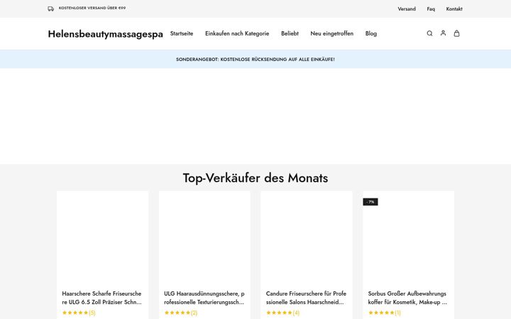 Screenshot of helensbeautymassagespa.de