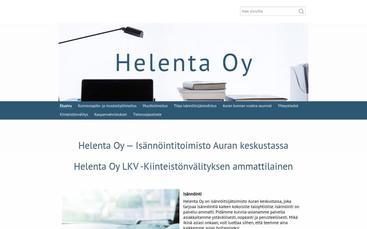 Screenshot of helenta.fi