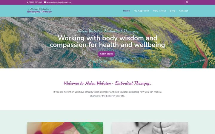Screenshot of helenwebster.co.uk