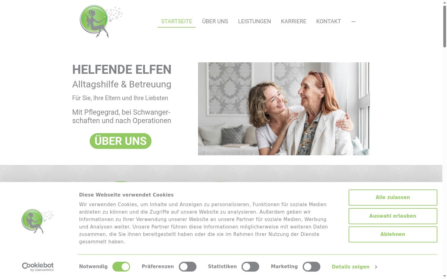 Screenshot tal-banner tal-kunsens muri qabel kwalunkwe interazzjoni