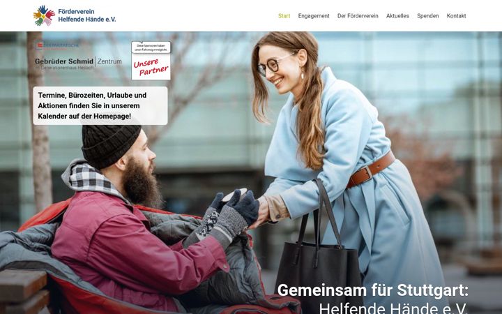 Screenshot ta' helfendehaendeev.de