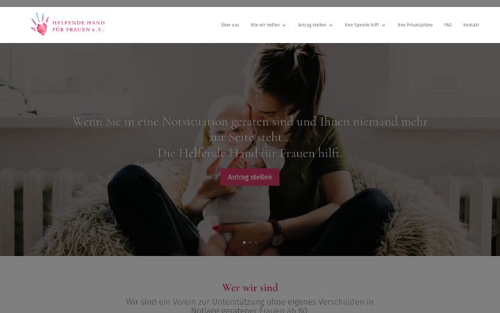 Screenshot of helfendehand.org