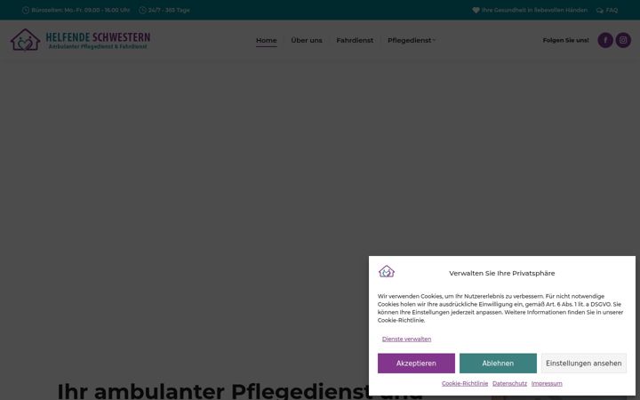 Screenshot of helfendeschwestern.com