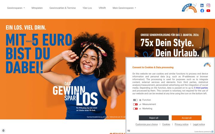 Screenshot ta' helfengewinnt.de