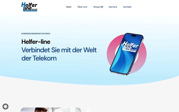 Screenshot ta' helferline.de