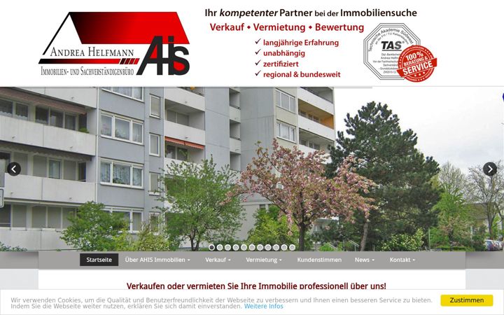Screenshot of helfmann-immobilien.de