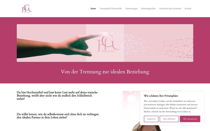 Screenshot of helgagieschen.de