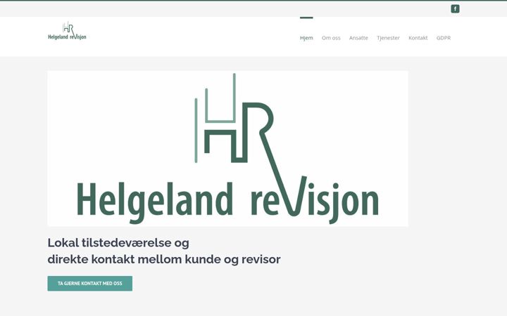 Screenshot of helgelandrevisjon.no